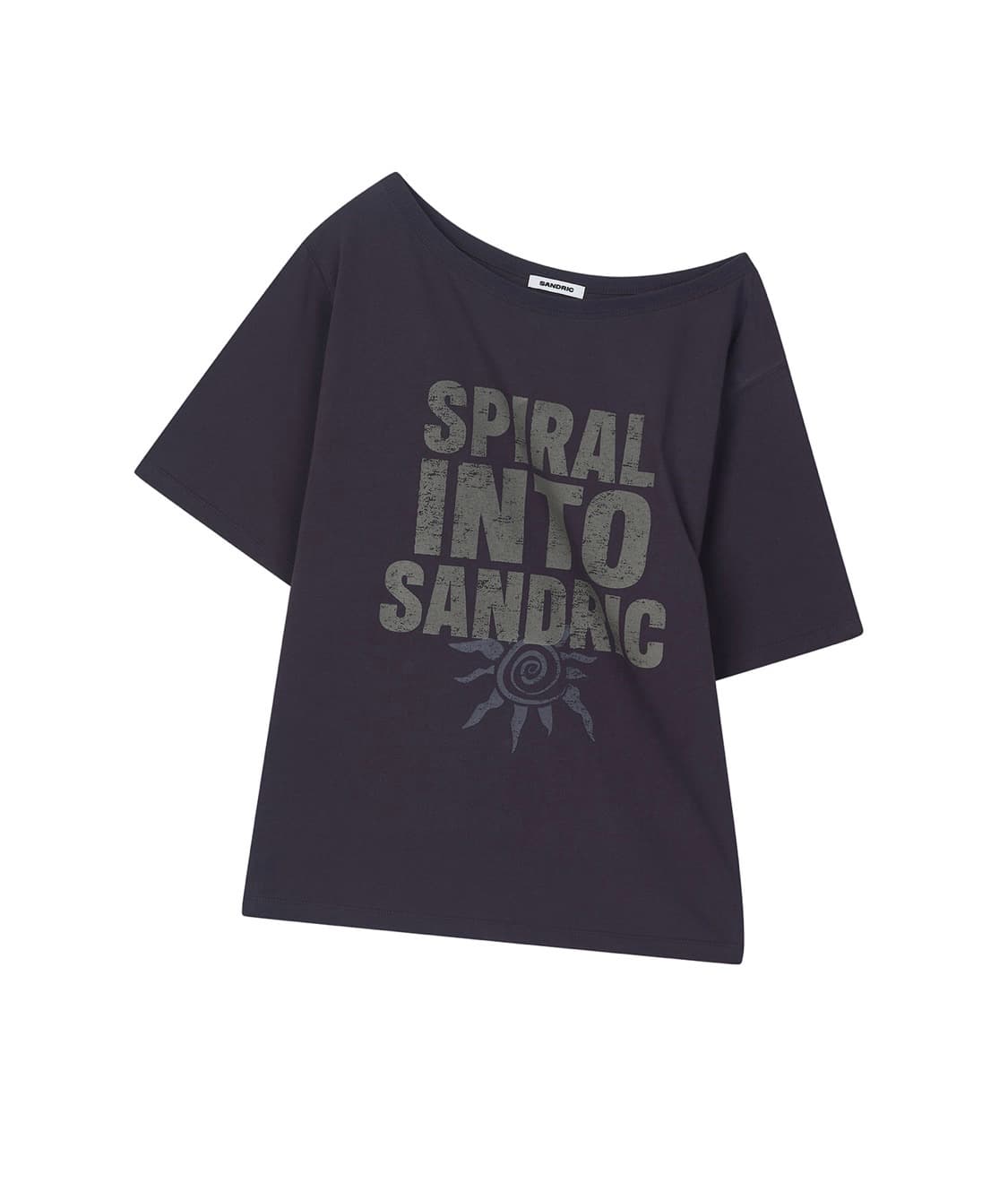 샌드릭 one shoulder printed T-shirt 상품이미지2