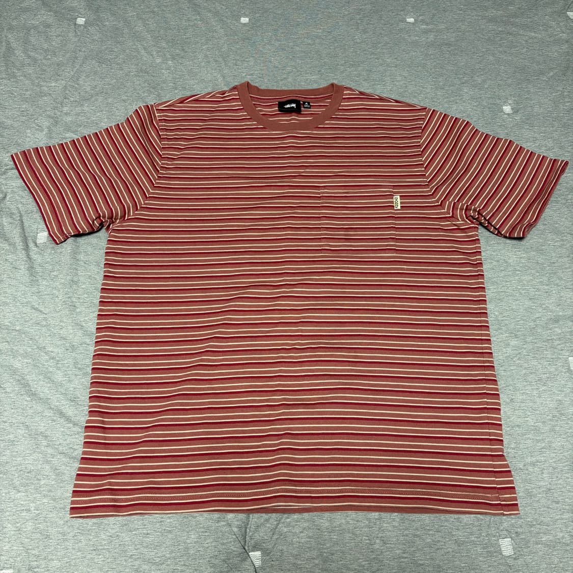 [M] 스투시 클래식 스트라이프 크루넥 티셔츠 상품이미지1