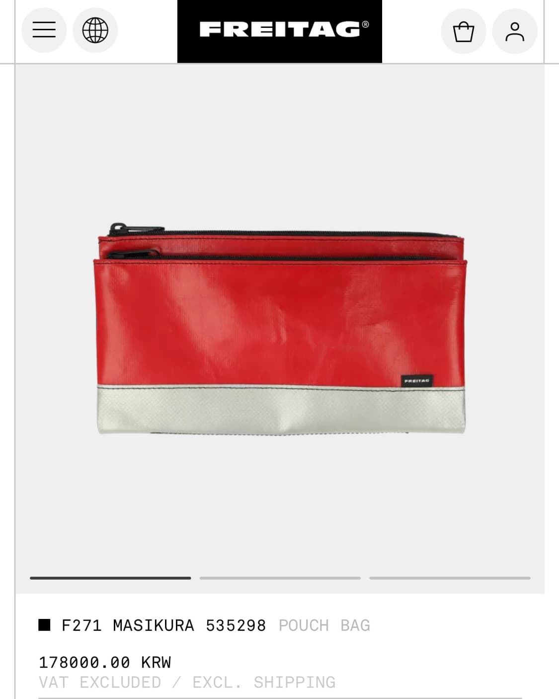 프라이탁 F271 마시쿠라 레드/실버 크로스백 상품이미지3