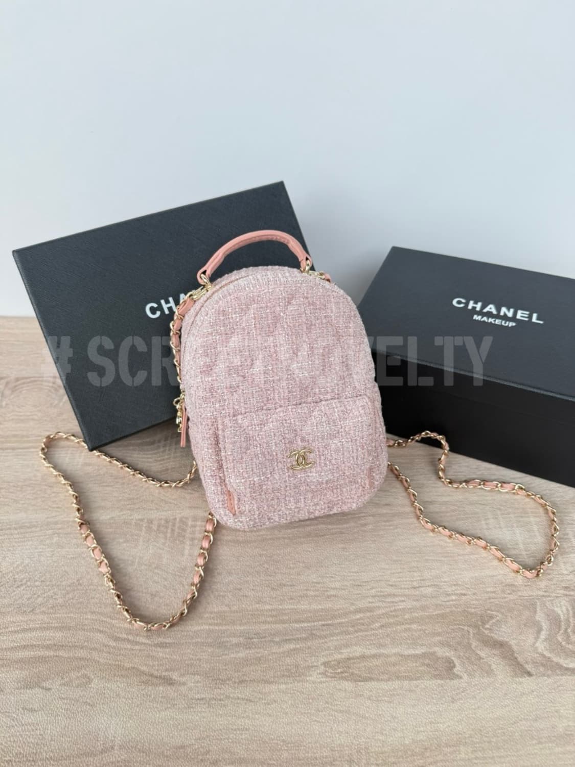 샤넬뷰티 트위드 미니백팩 핑크 기프트 백 무료배송 상품이미지6
