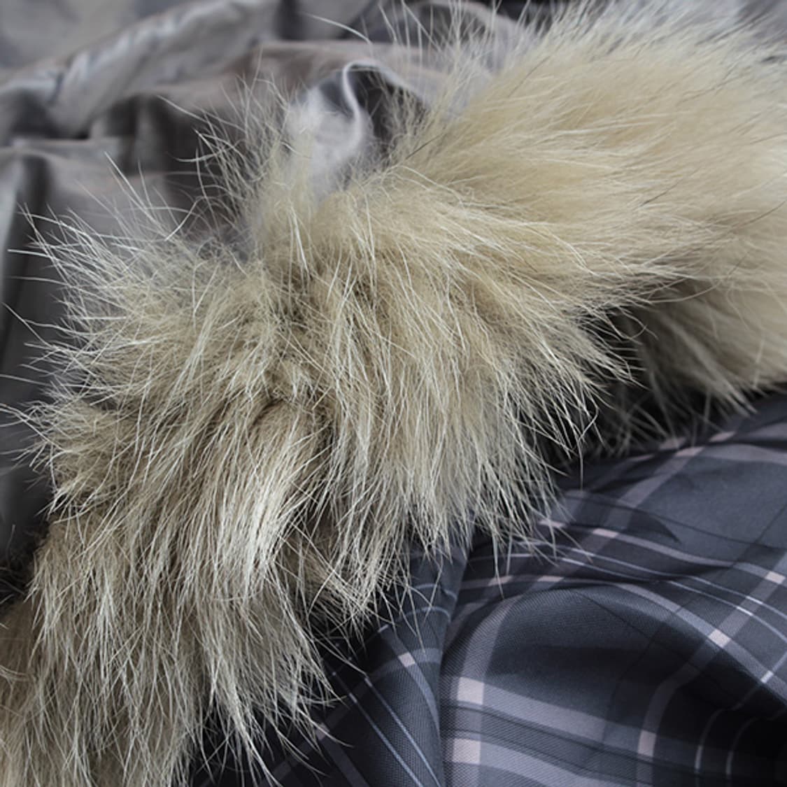 샤무아 그레이 폭스 퍼 트림 다운 패딩 코트 55 상품이미지5