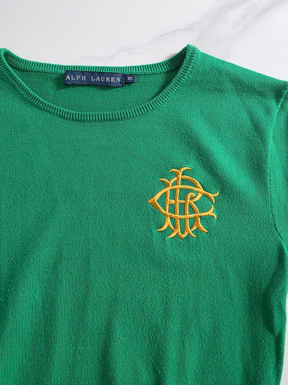 POLO RALPH LAUREN / 그린 골드 엠블럼 니트 상품이미지7