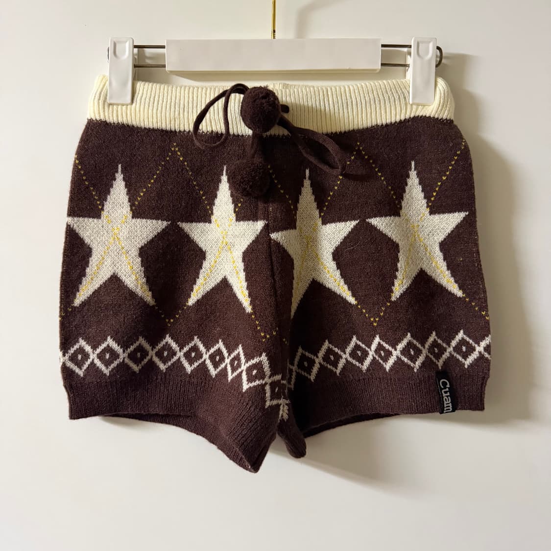 새상품 여자 니트 방울 반바지 (브라운) 상품이미지1