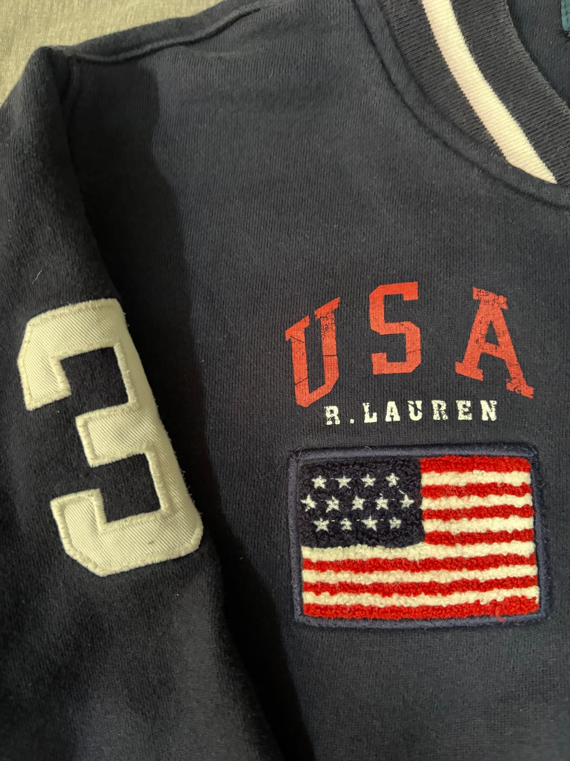 대장매물)폴로 빅포니 치프키프 성조기 바시티 자켓 상품이미지5