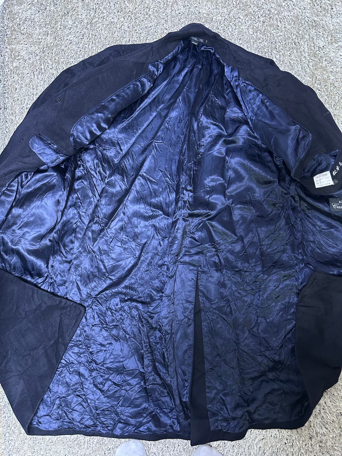 네이비 일제 캐시미어 100프로 코트 105~110 상품이미지5