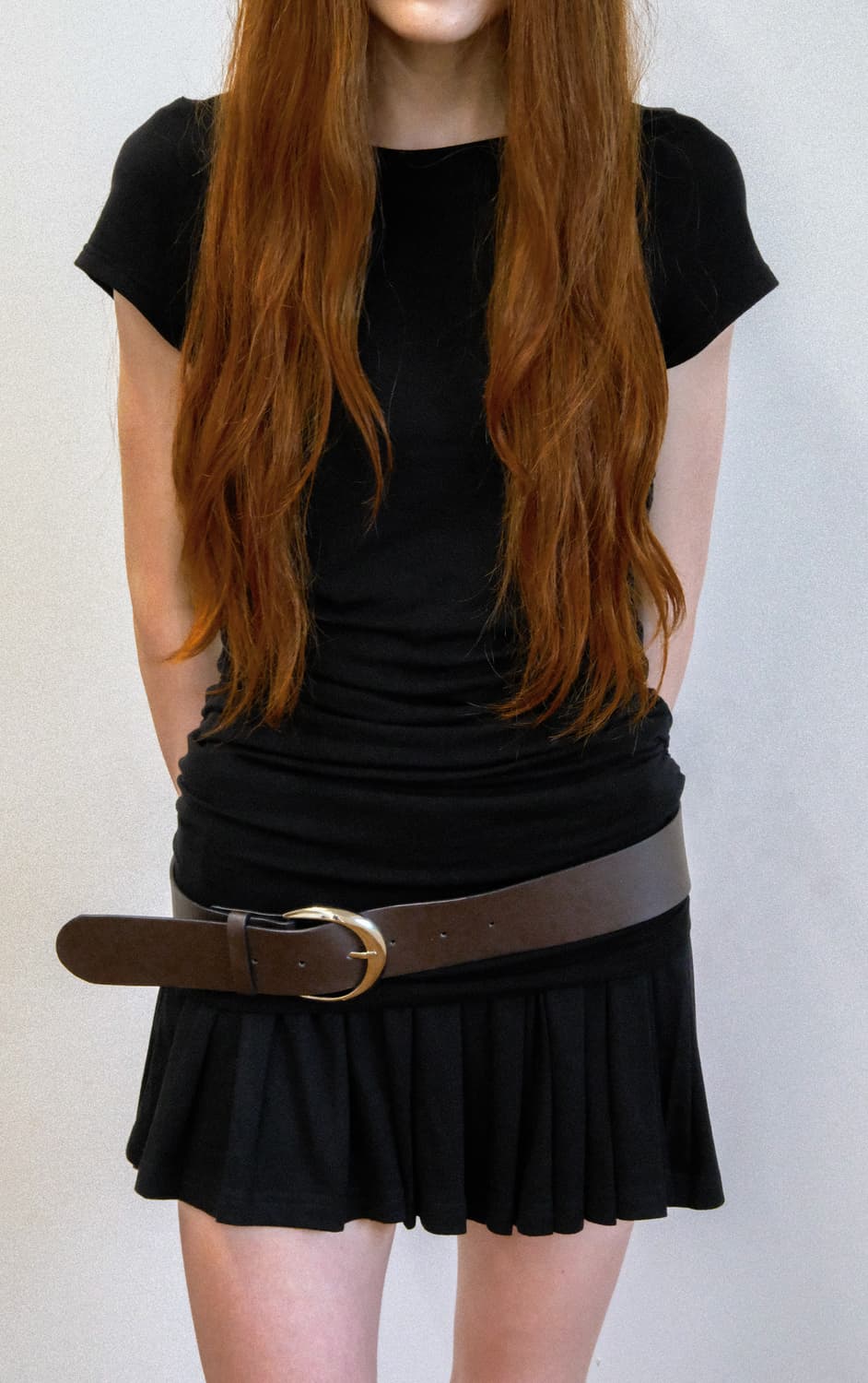 루즈슬립오버 플리츠 미니 스커트 구해요 상품이미지1