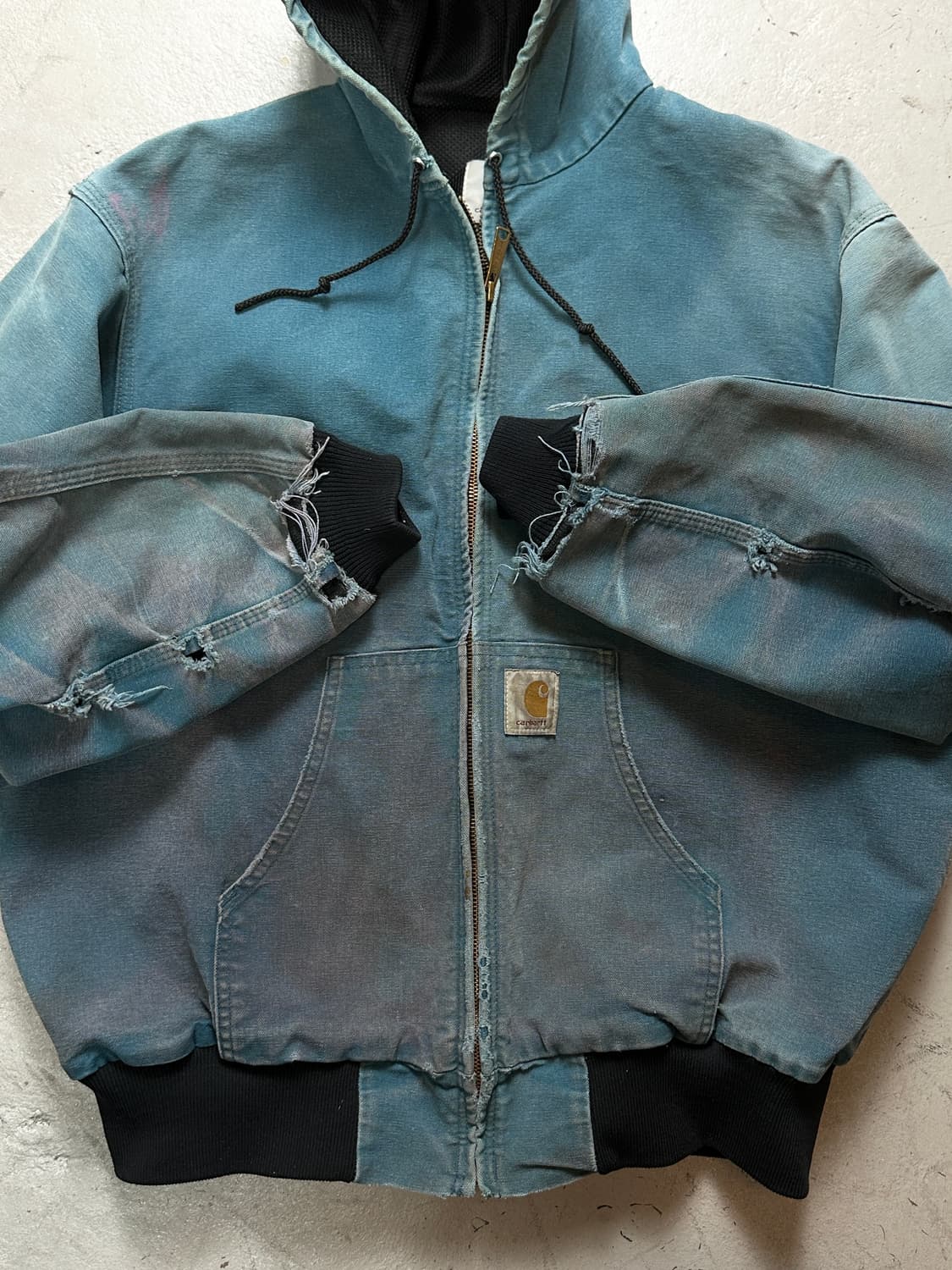 90's OG USA 칼하트 JR455 액티브 자켓 칼하트 아쿠아 상품이미지8