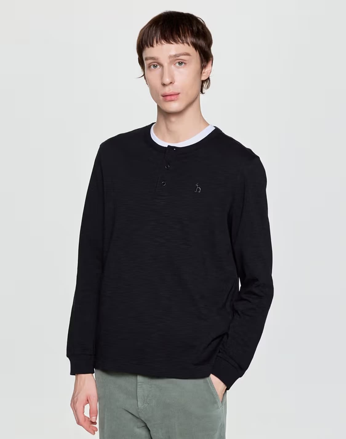 헤지스 슬럽 헨리넥 긴팔티 상품이미지8