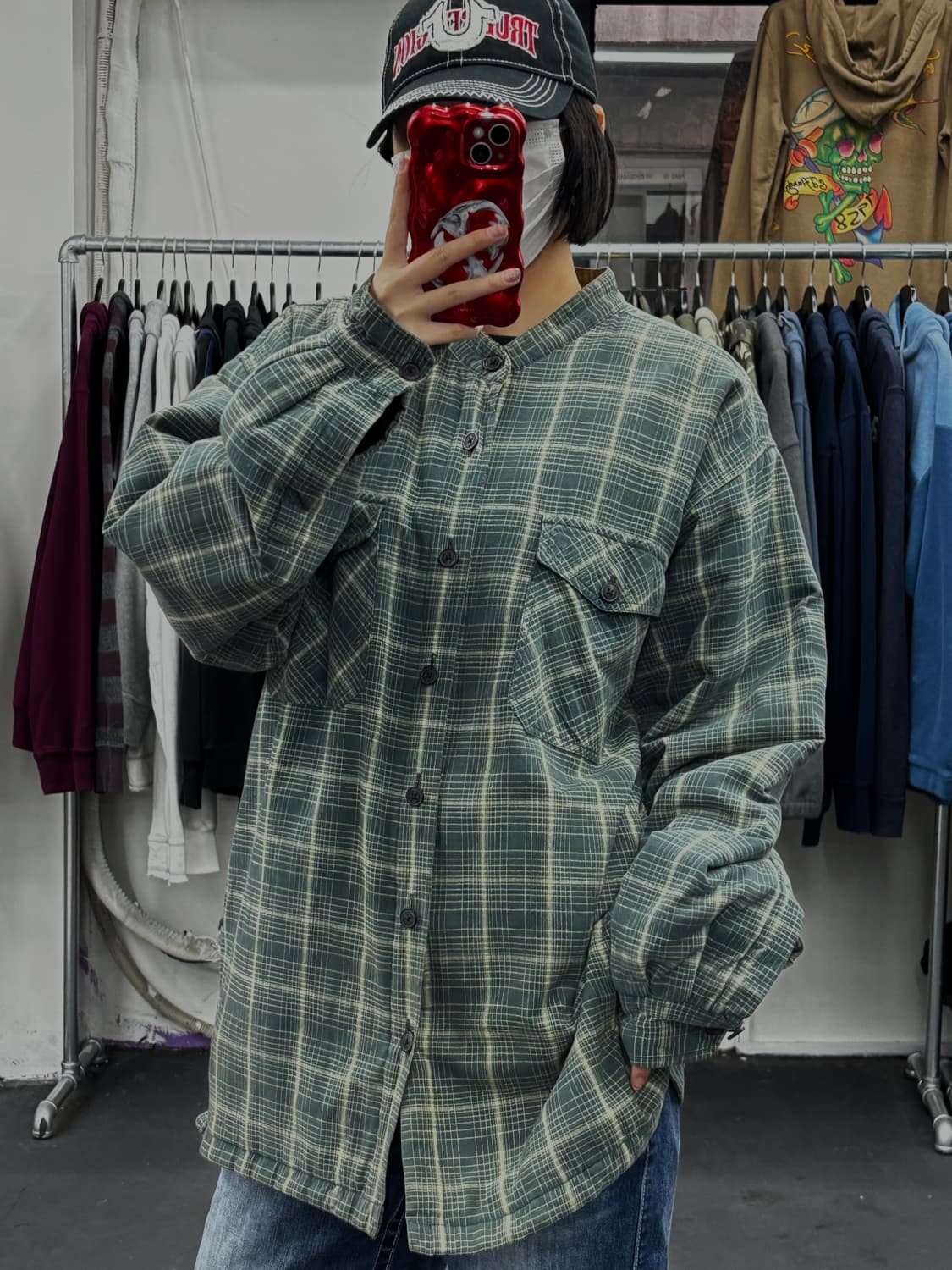 퀵실버 체크 퀄팅 자켓 상품이미지4