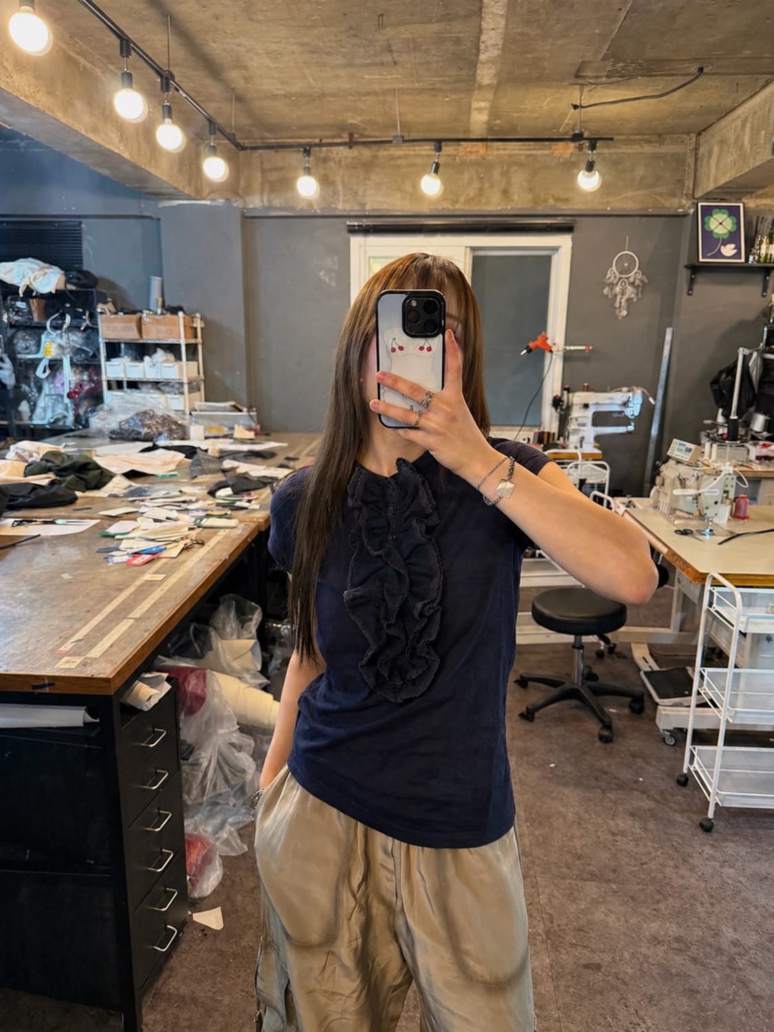 Ralph Lauren Ruffle Henley Tee 상품이미지4