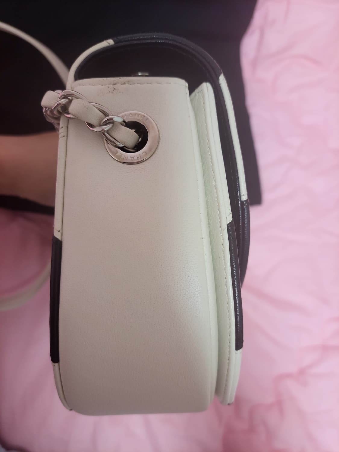 정품)급처3번들음상태좋음!샤넬 탑핸들 크루백 시즌백 가방 크로스백 토트백 상품이미지9