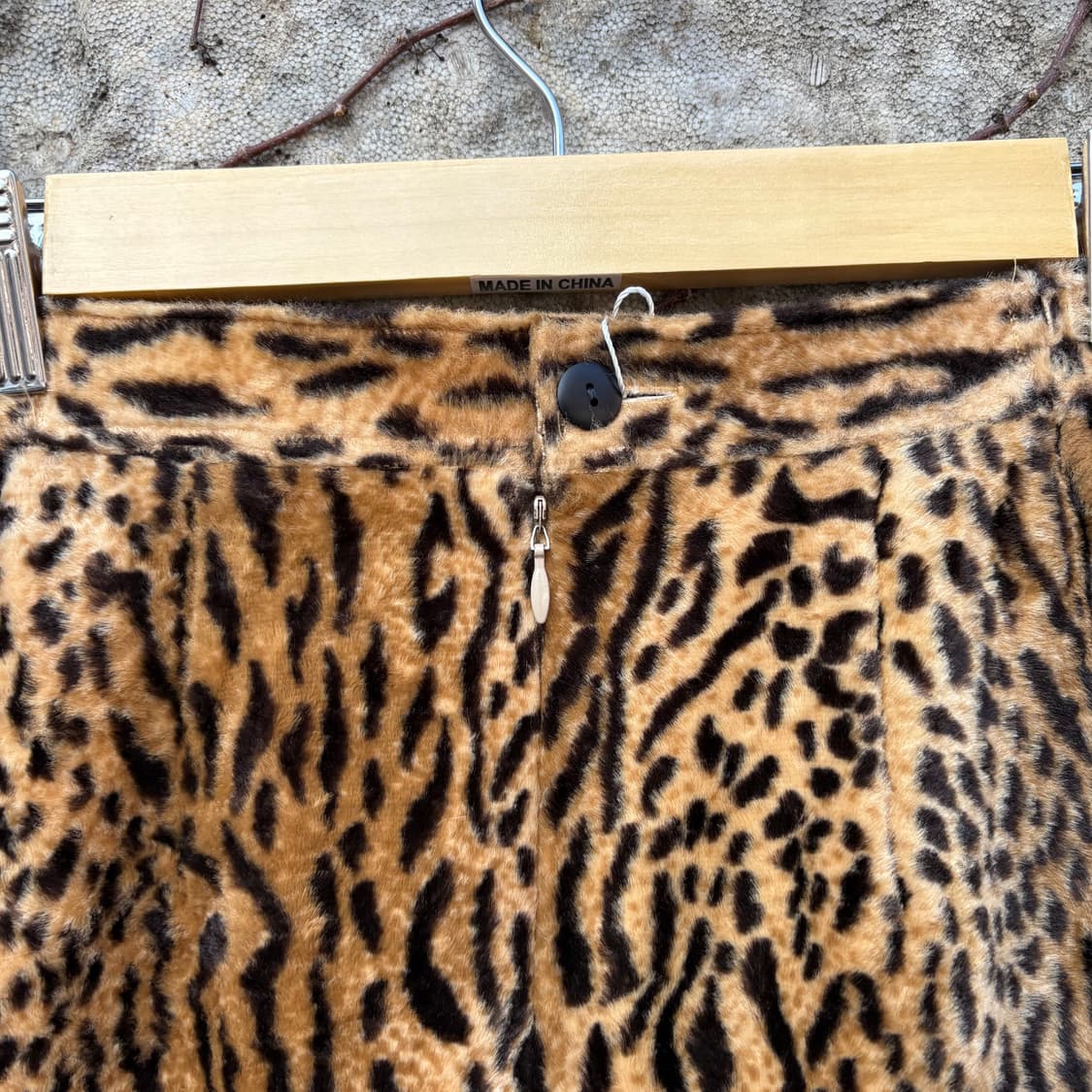 레오파드 호피 패턴 빈티지 여성 미디 스커트 피마 상품이미지4