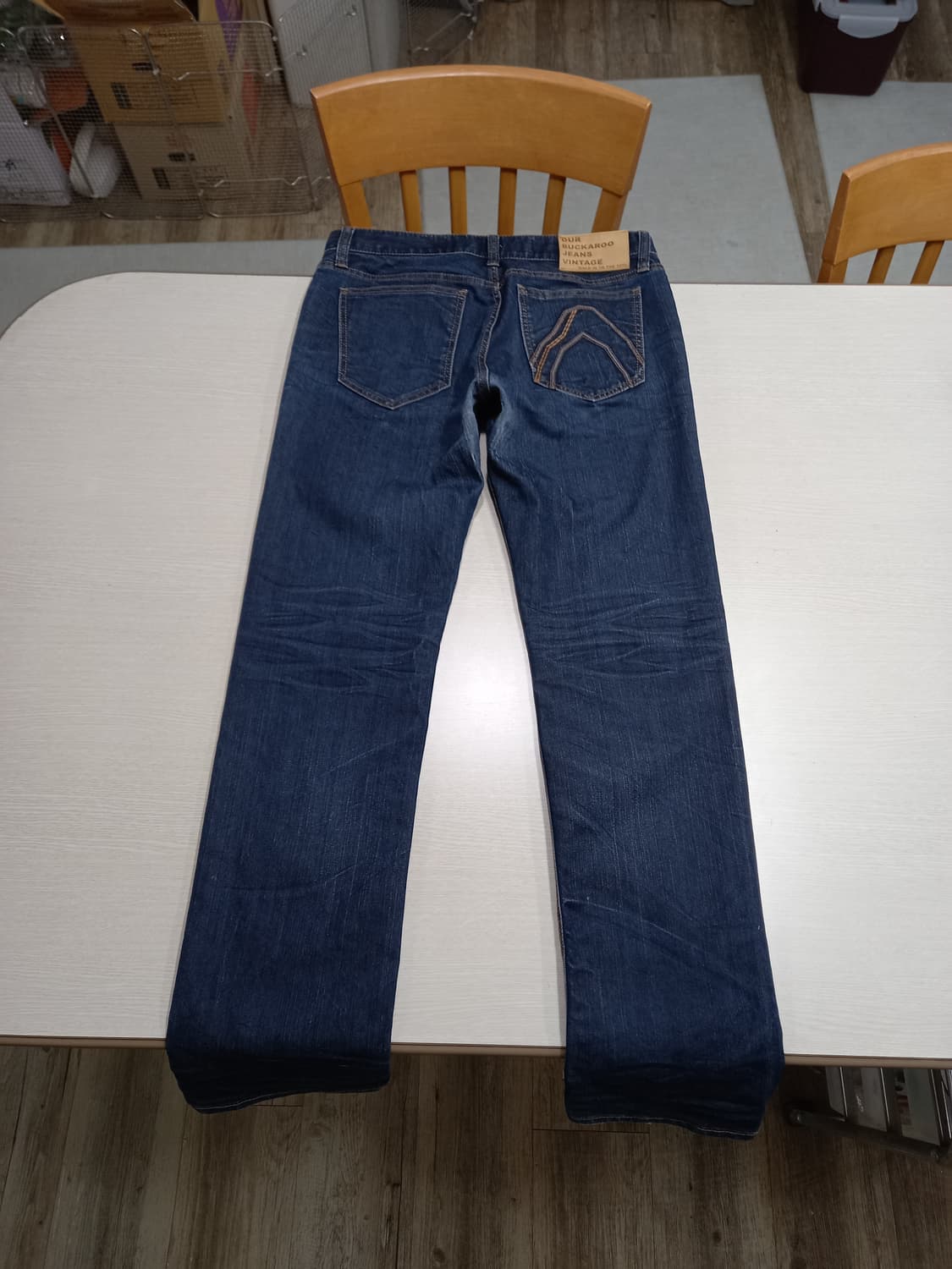 32 BUCKAROO Kor 워싱 스판 일자진 진청 32-274 상품이미지2