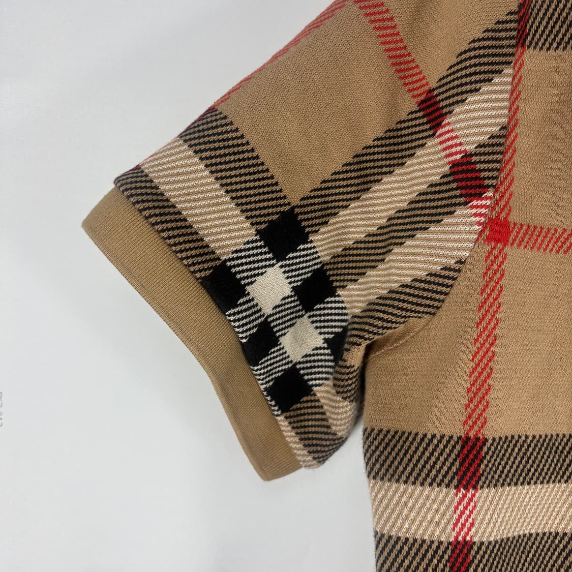 (새상품급)XL 버버리 체크 코튼 자카드 손흥민 폴로셔츠 상품이미지5