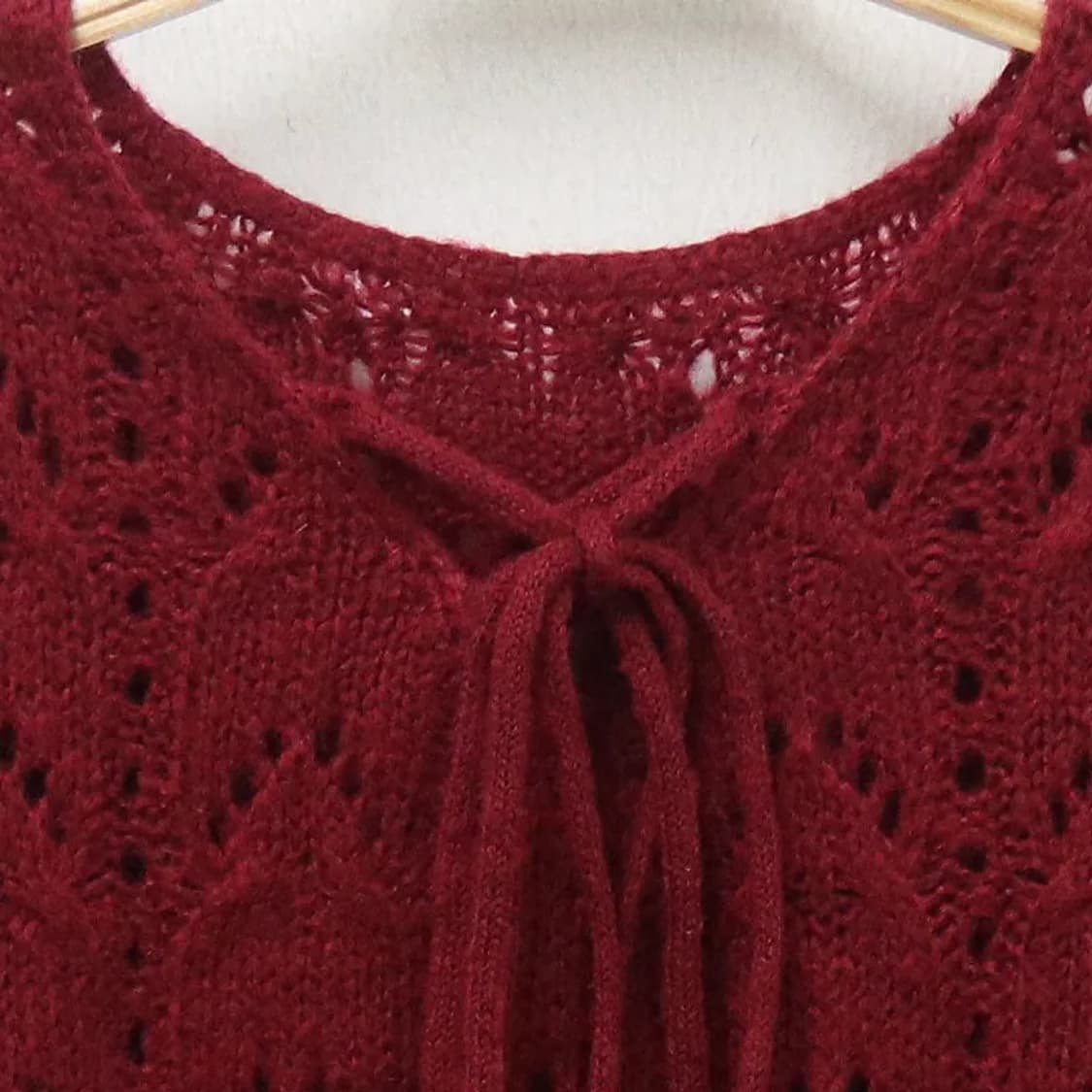 FELISSIMO 발레코어 니트 펀칭 원피스 62396 상품이미지5