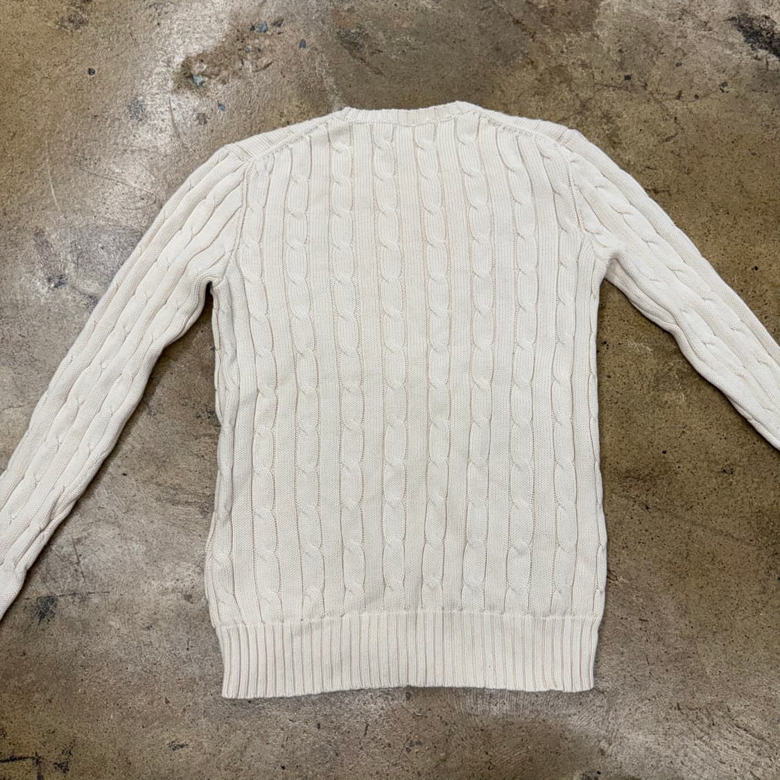 폴로 랄프로렌 크림 화이트 꽈배기 니트  상품이미지4