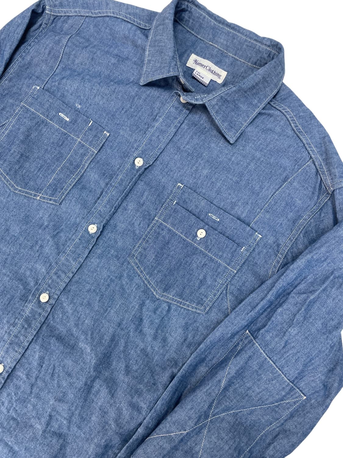 [L] 네이머클로딩 워크 샴브레이 셔츠 상품이미지2