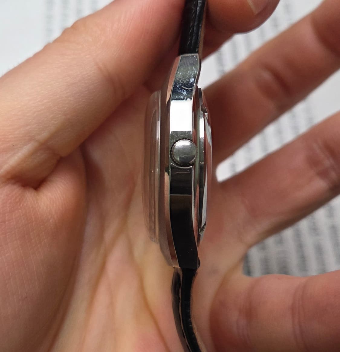 빈티지 라도 NI9 데이데이트 쿠션형 진노랭이 와이드보이 오토매틱  상품이미지5