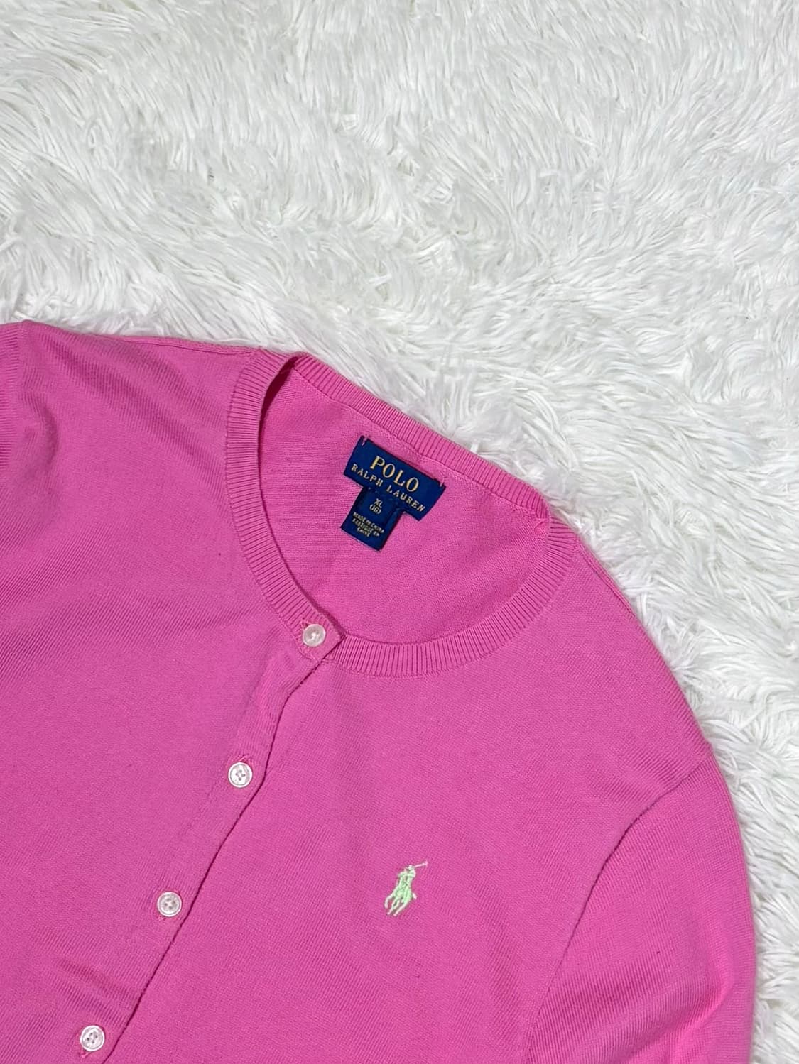 폴로랄프로렌 핑크 포니 프릴 가디건 상품이미지4