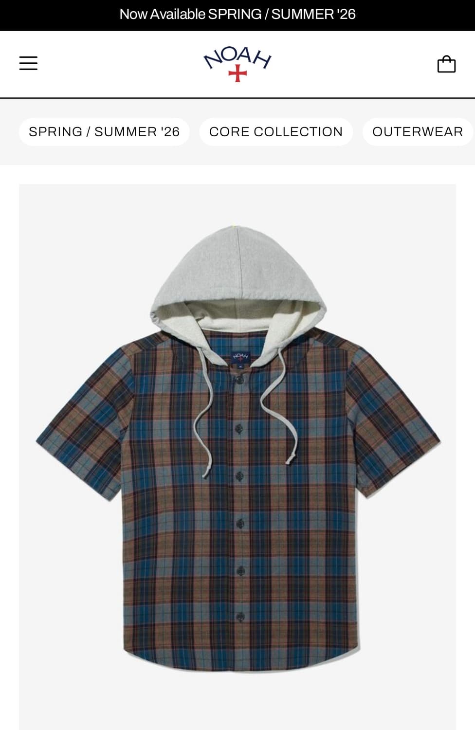 NOAH hooded baseball flannel 상품이미지1