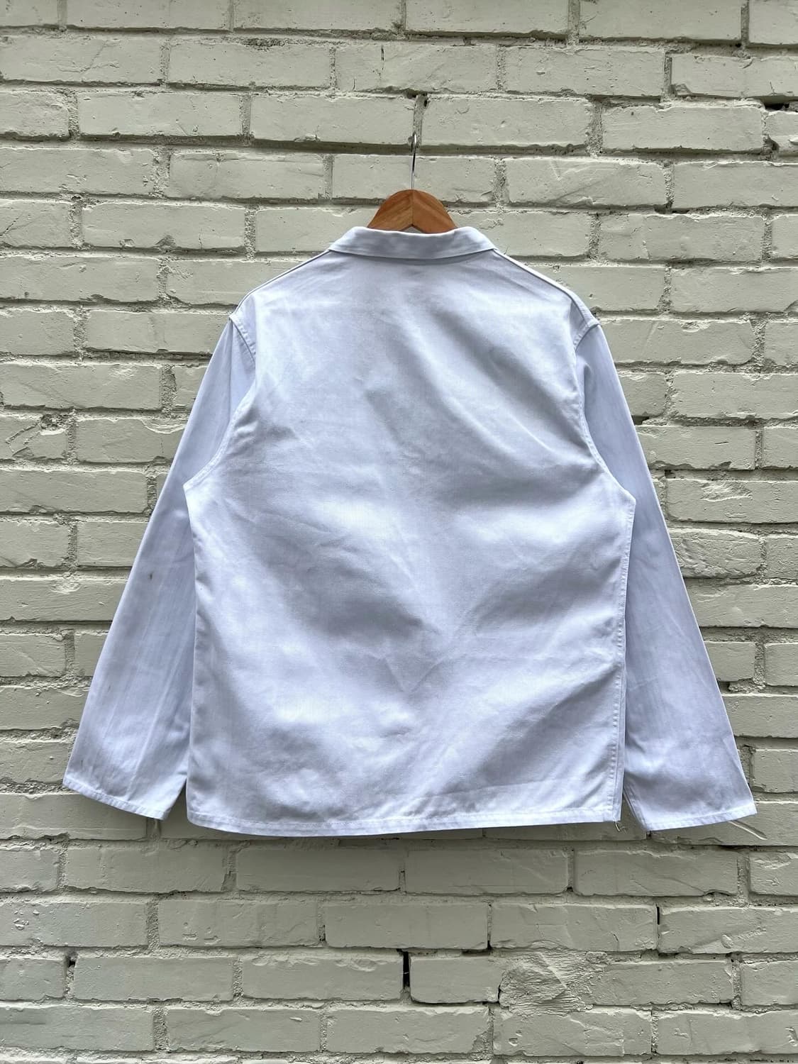 OLD VINTAGE WHITE "HBT" 헤링본트윌코튼 프렌치워크자켓 상품이미지3