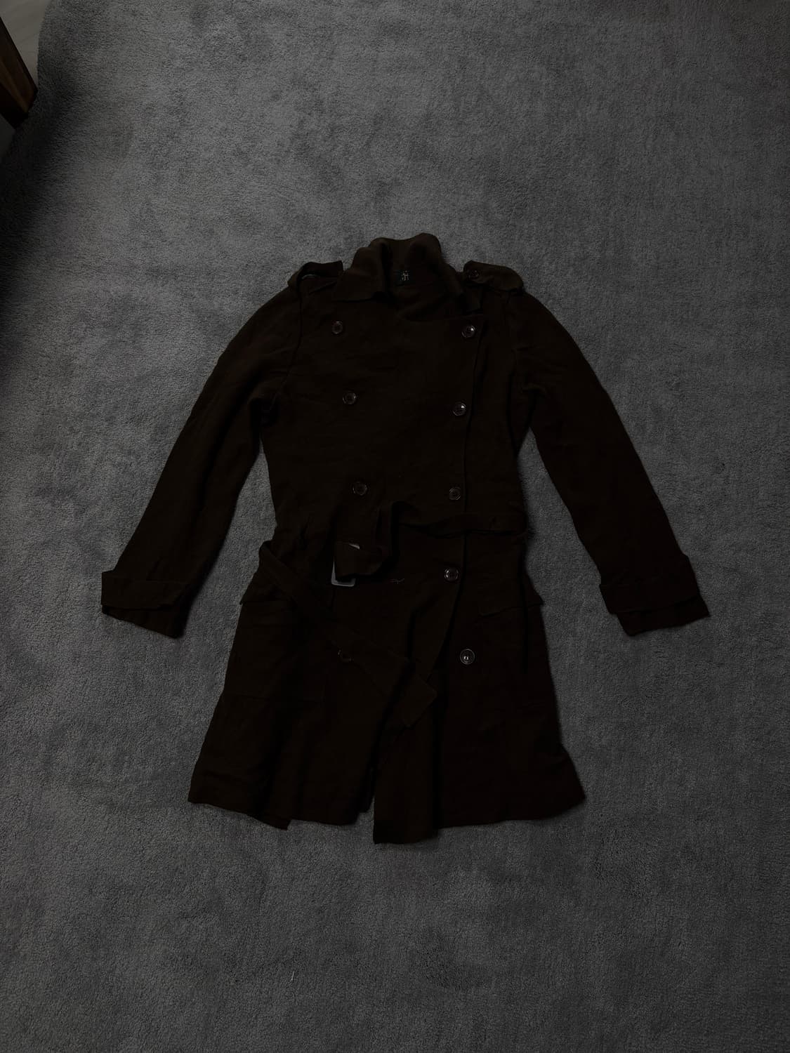 Vintage 00's vkei mood knit trench  상품이미지1