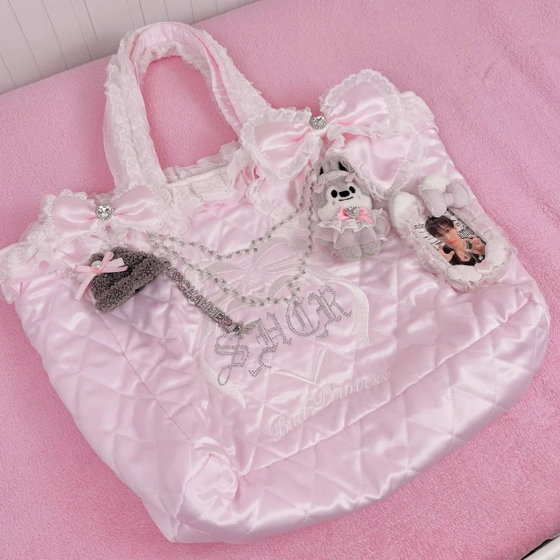 세트) 슈슈체리 히메백 숄더백 가방 히메갸루 갸루 오네 라떼 로걀 달천 상품이미지3