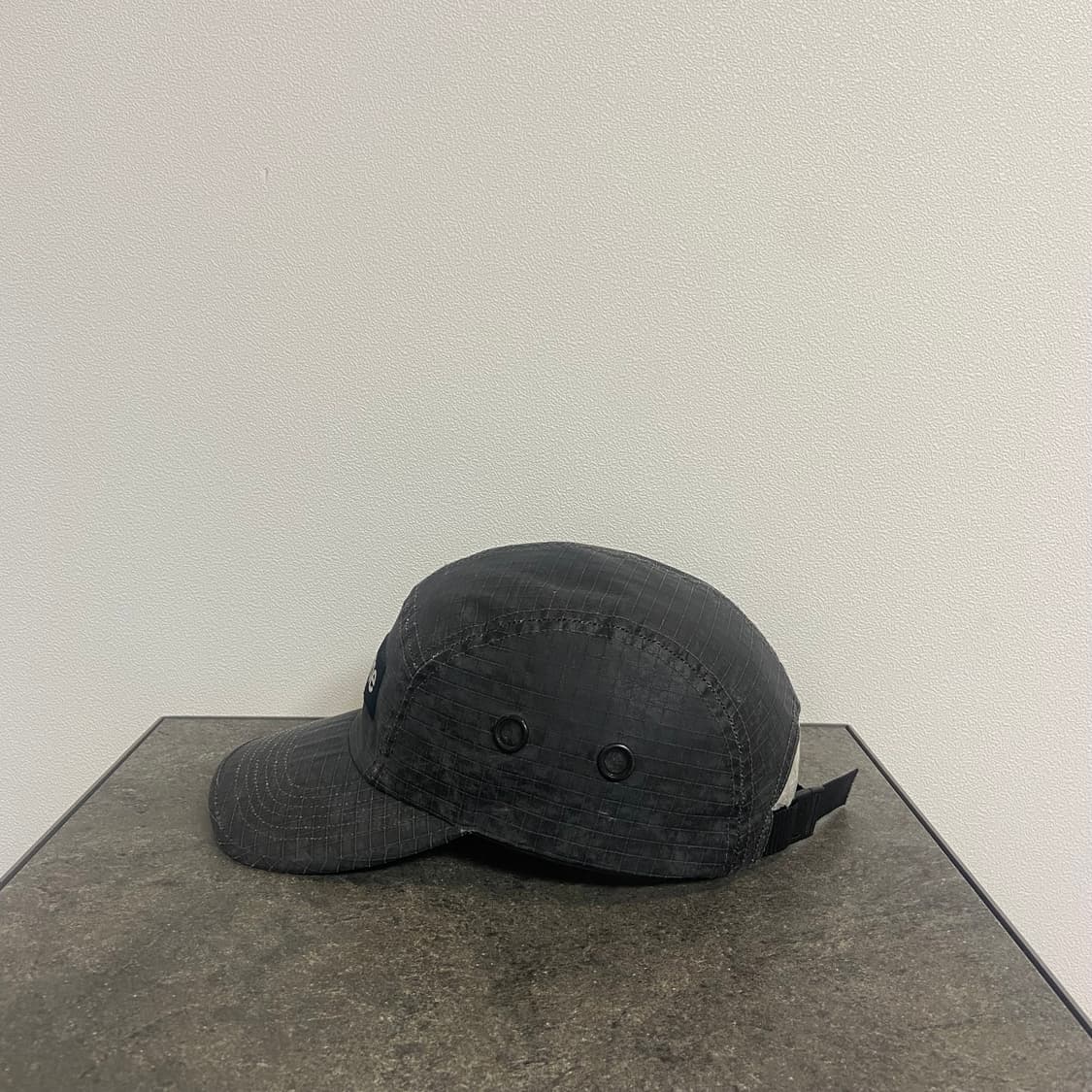 (OS) 슈프림 박스로고 캠프캡 모자 23FW 디스트레스드 립스탑 블랙 상품이미지2