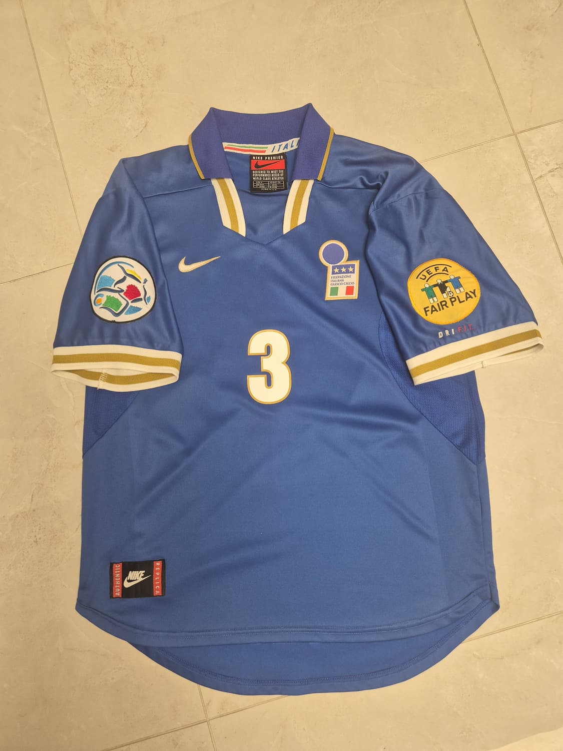 96-97 이탈리아 홈 말디니 정품 축구 유니폼  상품이미지3