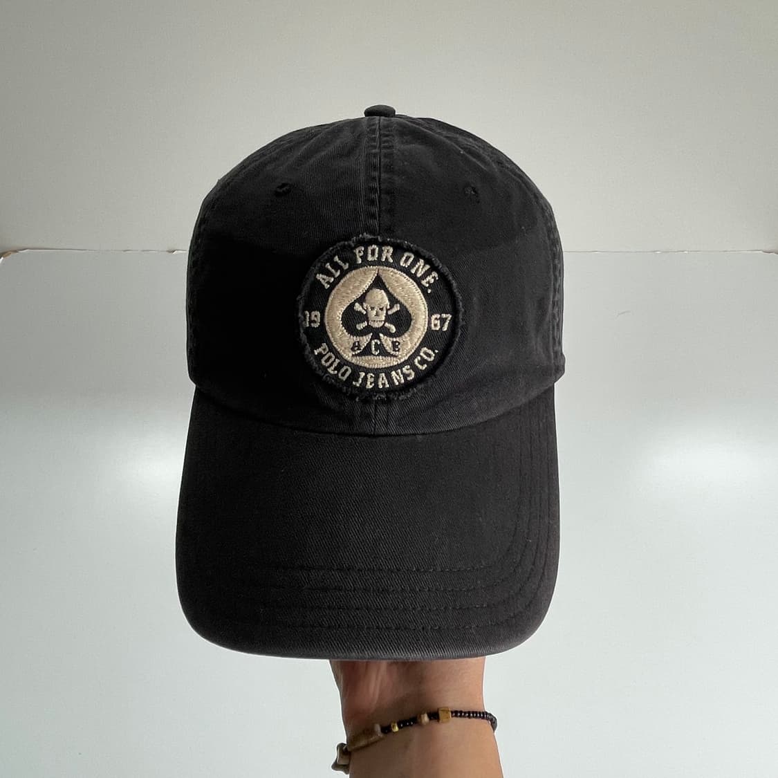 Polo jeans 폴로 진스라인 90‘s 스컬 스페이드 워시드 볼캡 상품이미지1