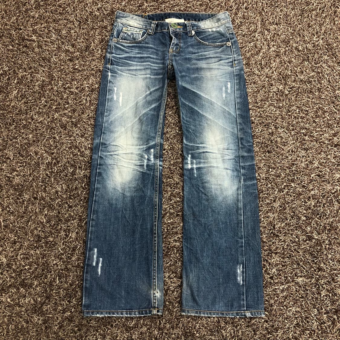 COAX 빈티지 워시드 디스 데님 팬츠 상품이미지1