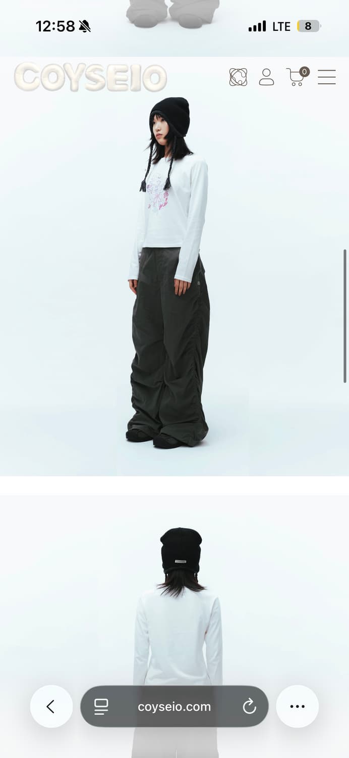 코이세이오 double tropper 비니 블랙 상품이미지2