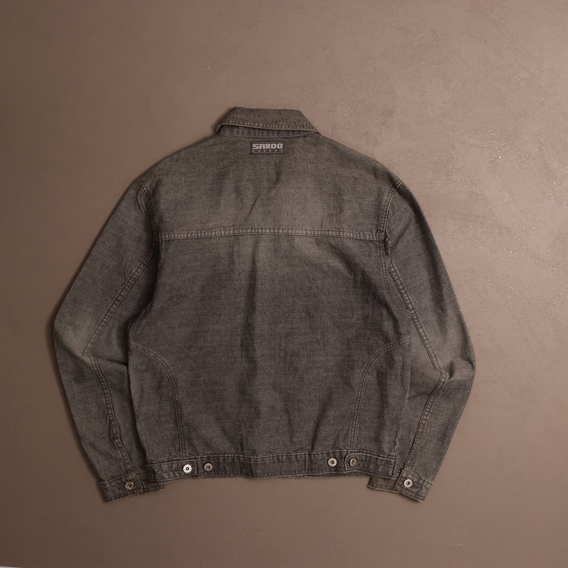빈티지 USA 워싱 흑청 데님 집업 자켓 A1685 상품이미지6