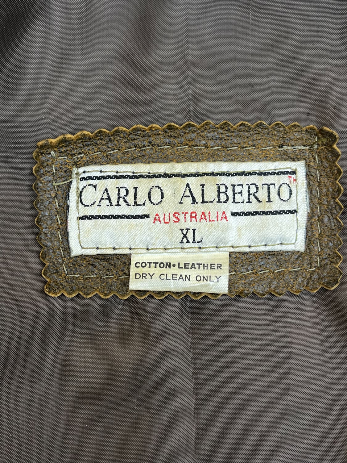 카를로 알베르토 90s 호주 케이블 레더 자켓 상품이미지6