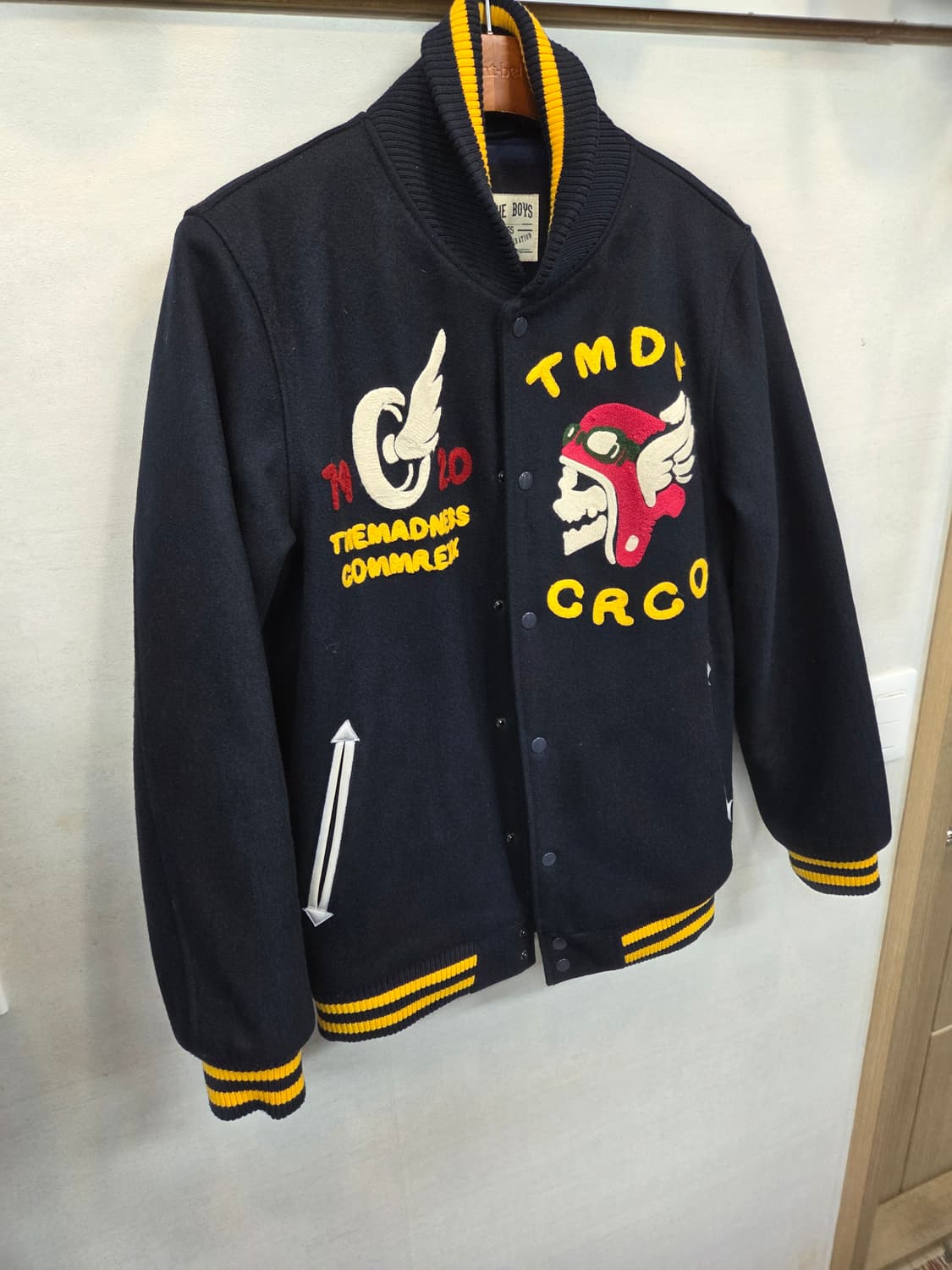 더 매드니스 자수로고 울 안감누빔 스타디움 바시티자켓 xl 상품이미지6