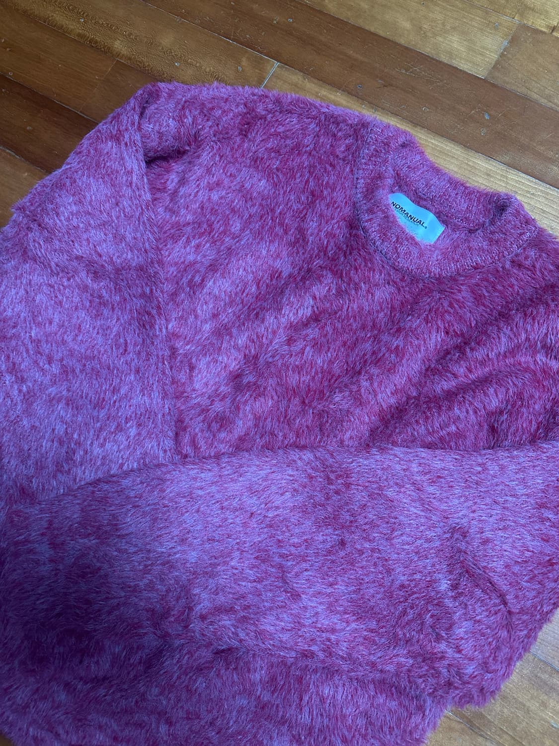 노매뉴얼 퍼즈 헤어리 니트 와인 M 상품이미지2