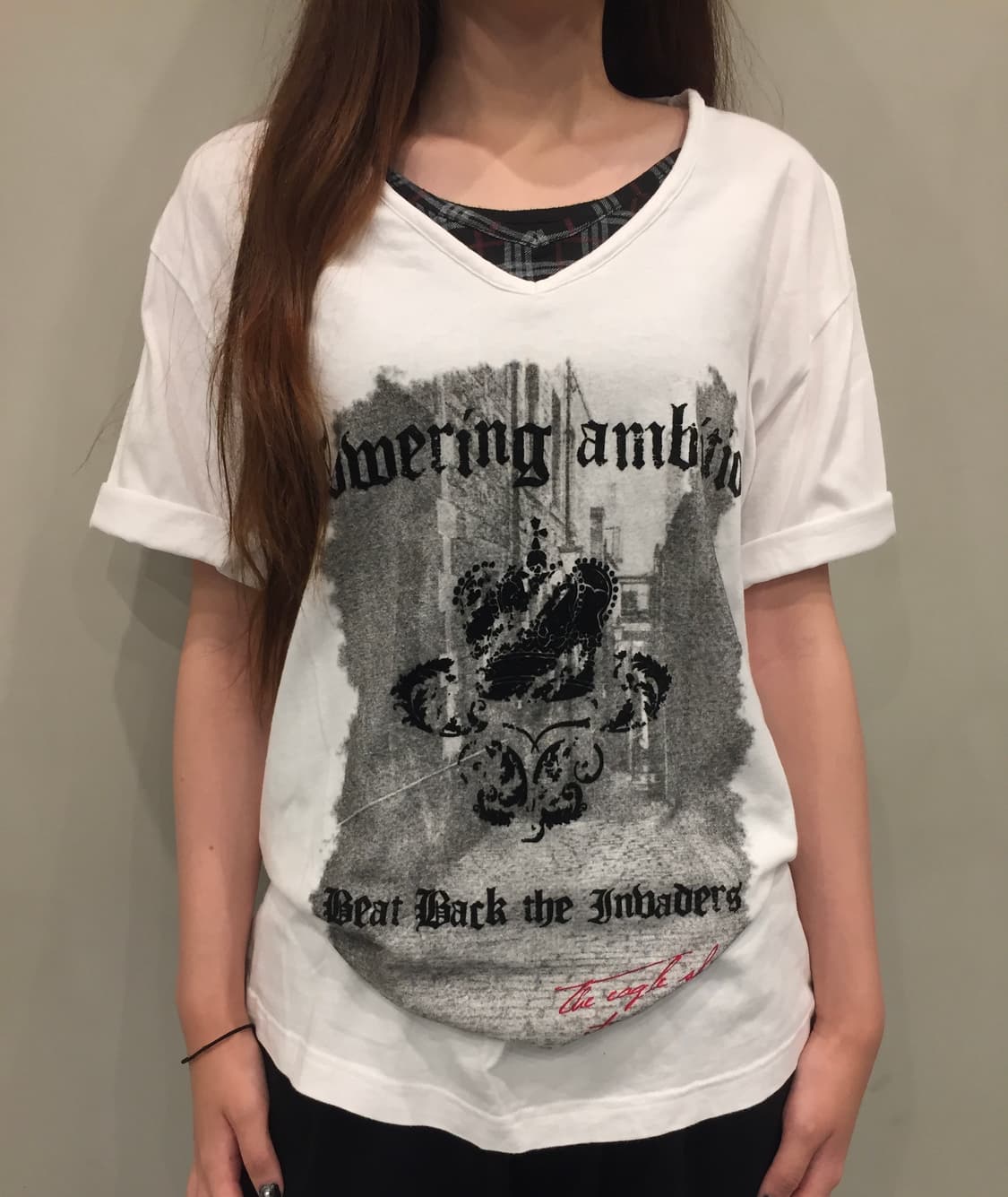 Mindgame Gothic Print White T-Shirt 상품이미지2