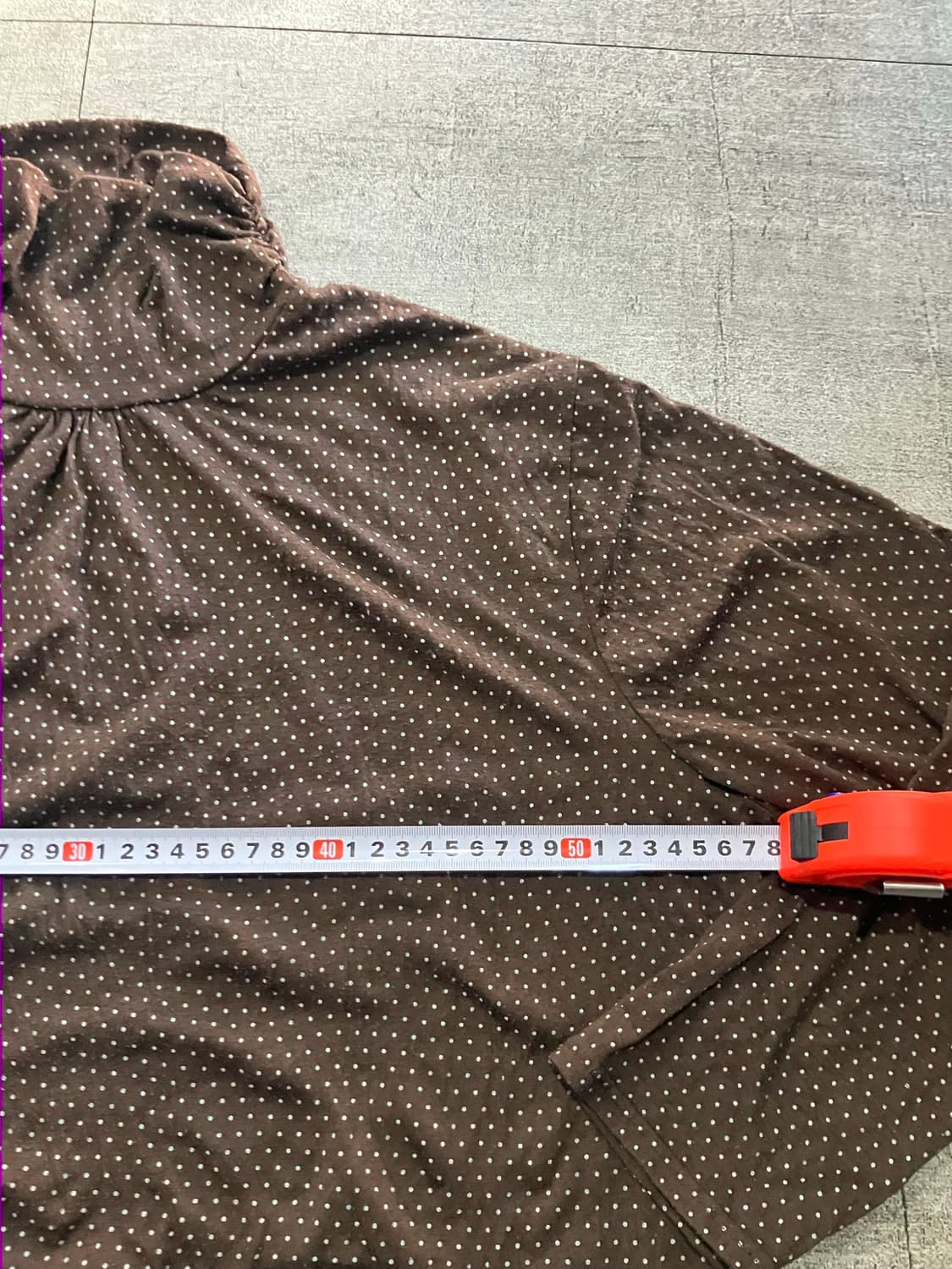 일본빈티지 Plaine 하구미모리걸 아메카지 도트땡땡이 러플티셔츠 상품이미지2