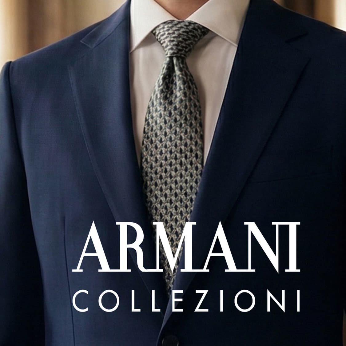 아르마니 꼴레지오니 실크 기하 넥타이 9.6cm A+~A등급 A19455 상품이미지1