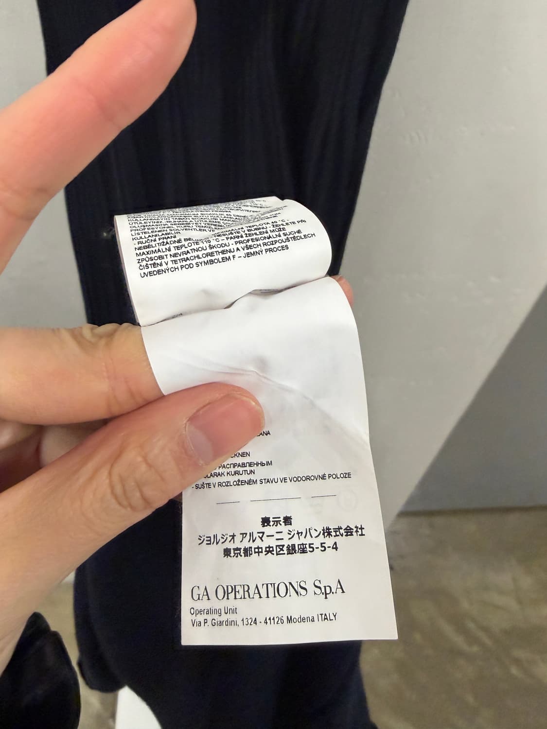 엠포리오 아르마니 튜브 플리츠 원피스 네이비 36 상품이미지7