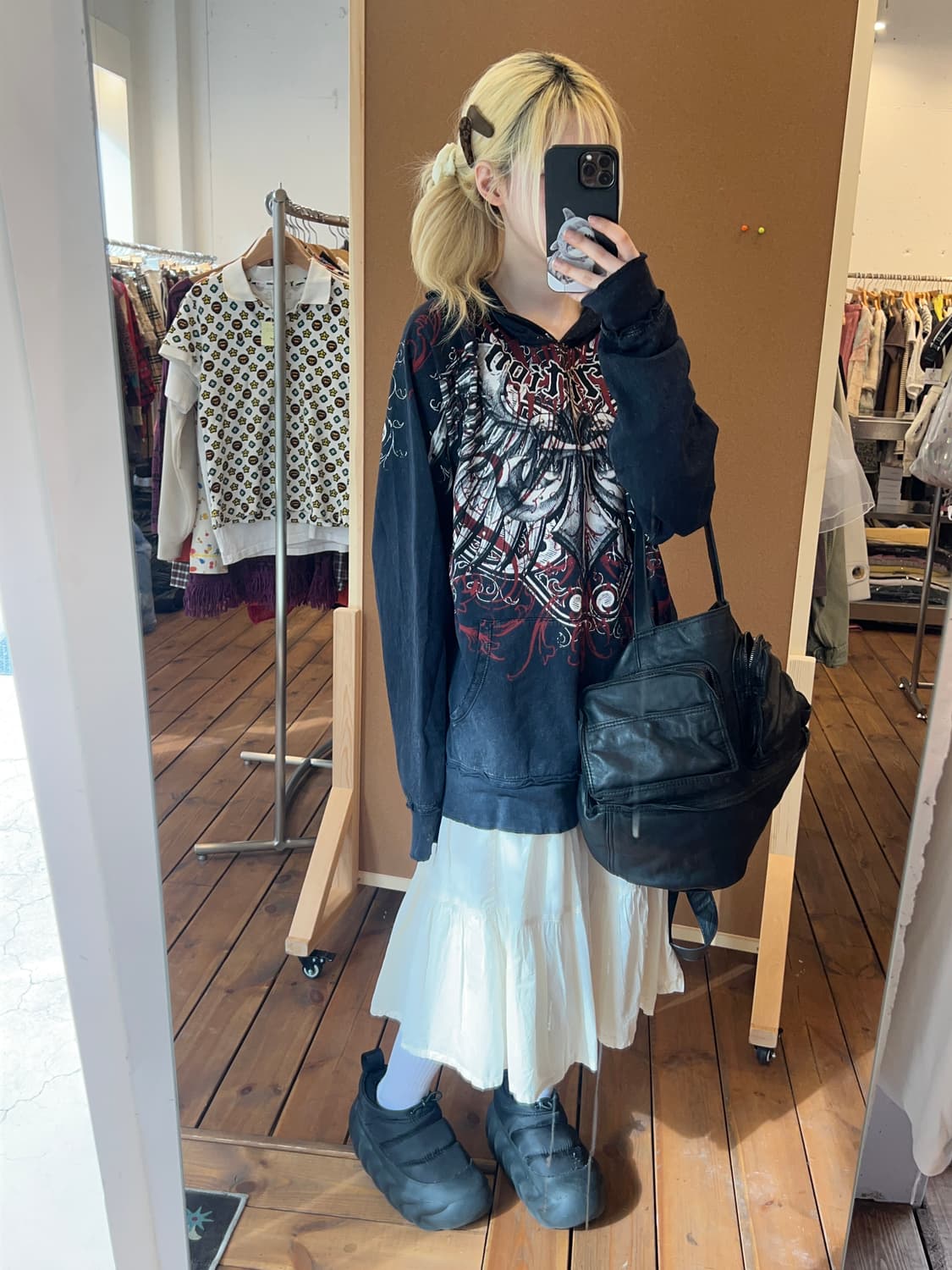 Affliction 블랙 펑크 후드티 상품이미지5