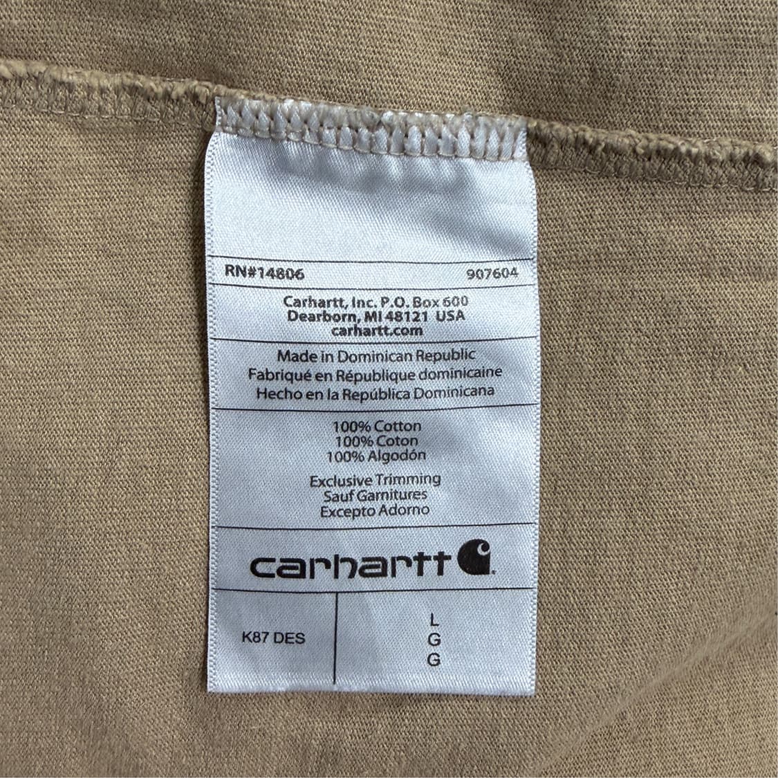 [L] 칼하트 숏슬리브 반팔티셔츠 상품이미지6