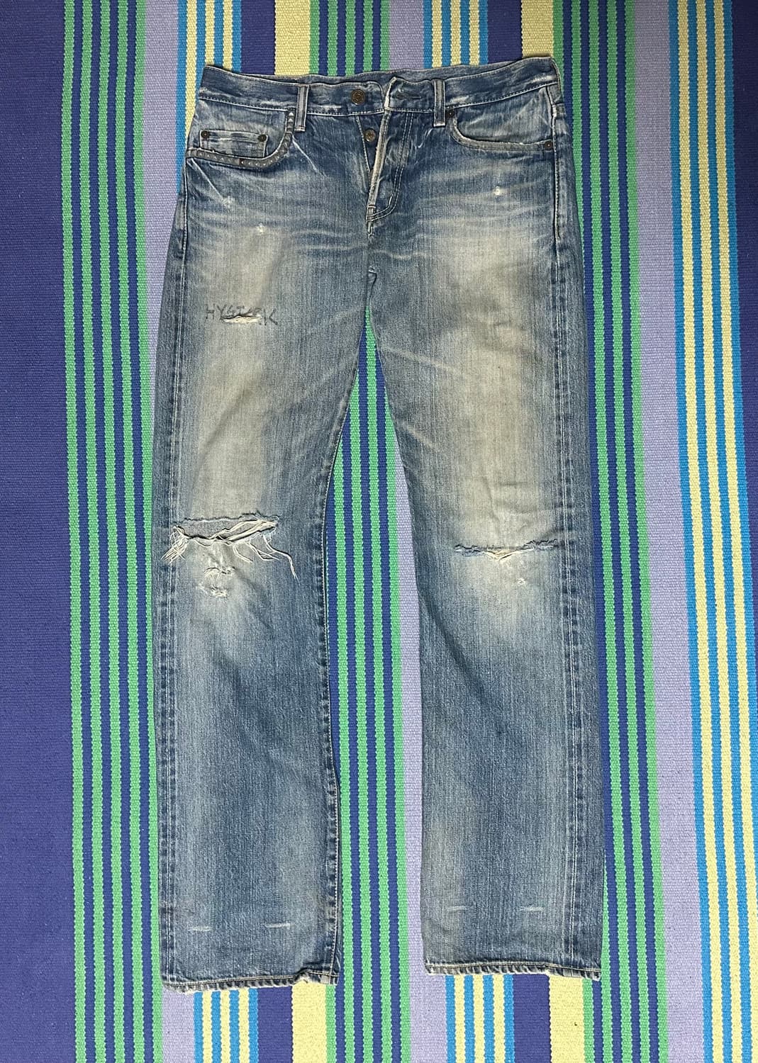 hystericglamour studded distressed denim 상품이미지1