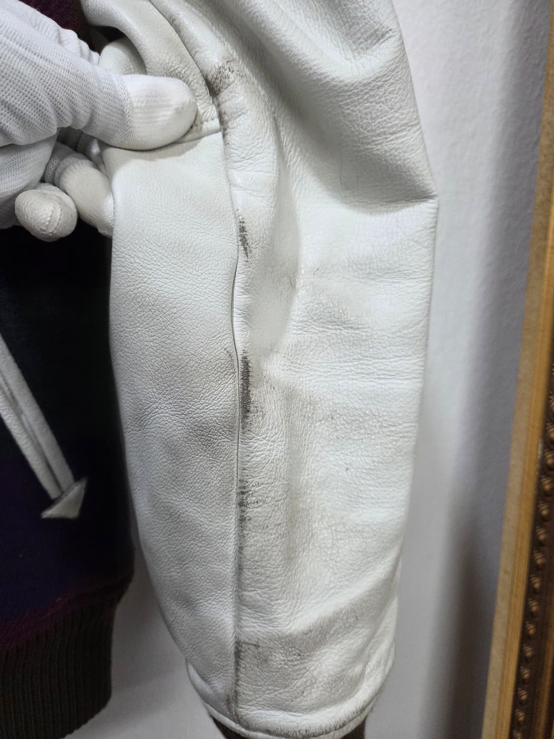 컬럼비아 울 레더 바시티 자켓 봄버점퍼 블루종 상품이미지8