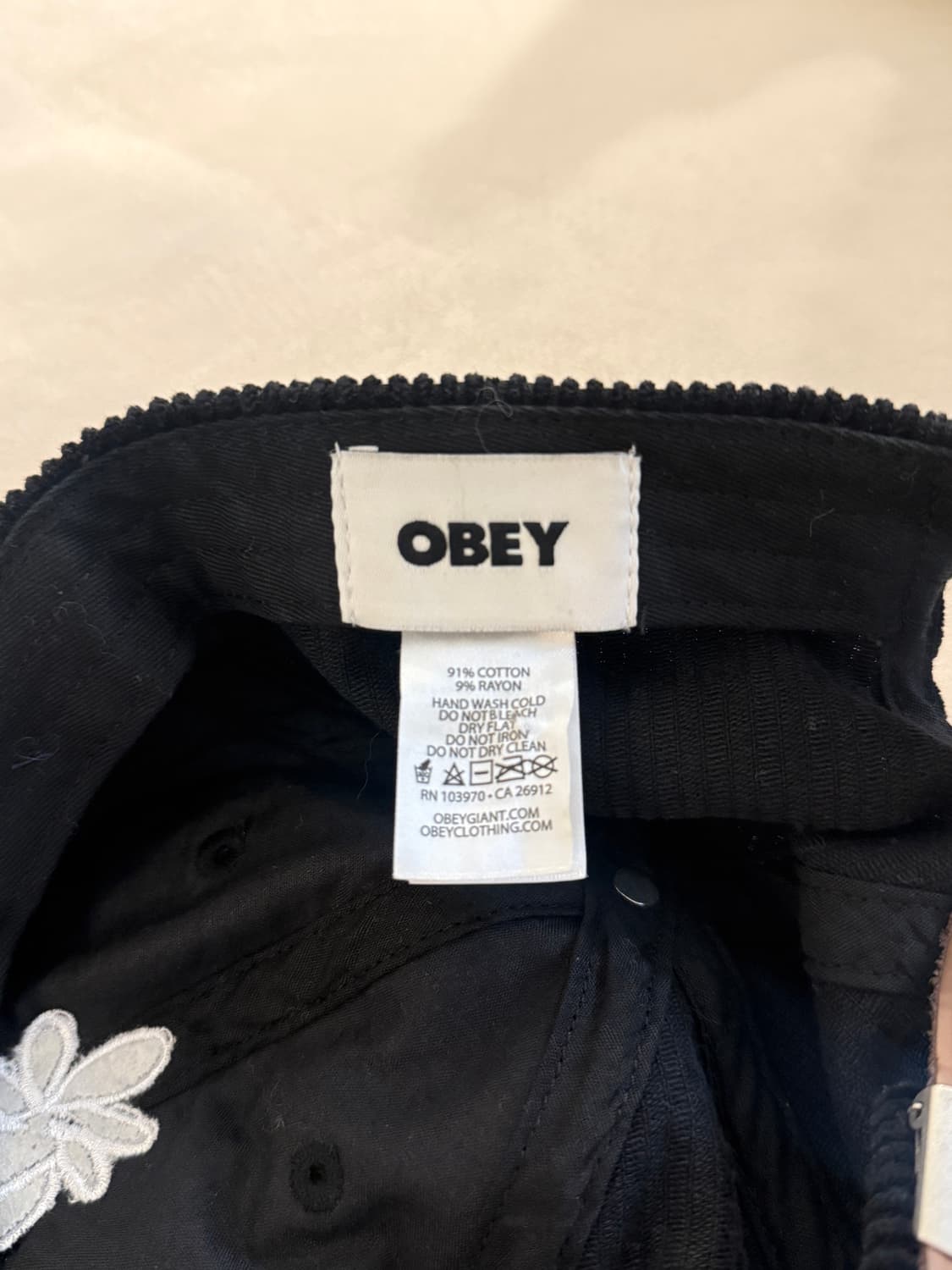 Obey 코듀로이 볼캡 상품이미지2