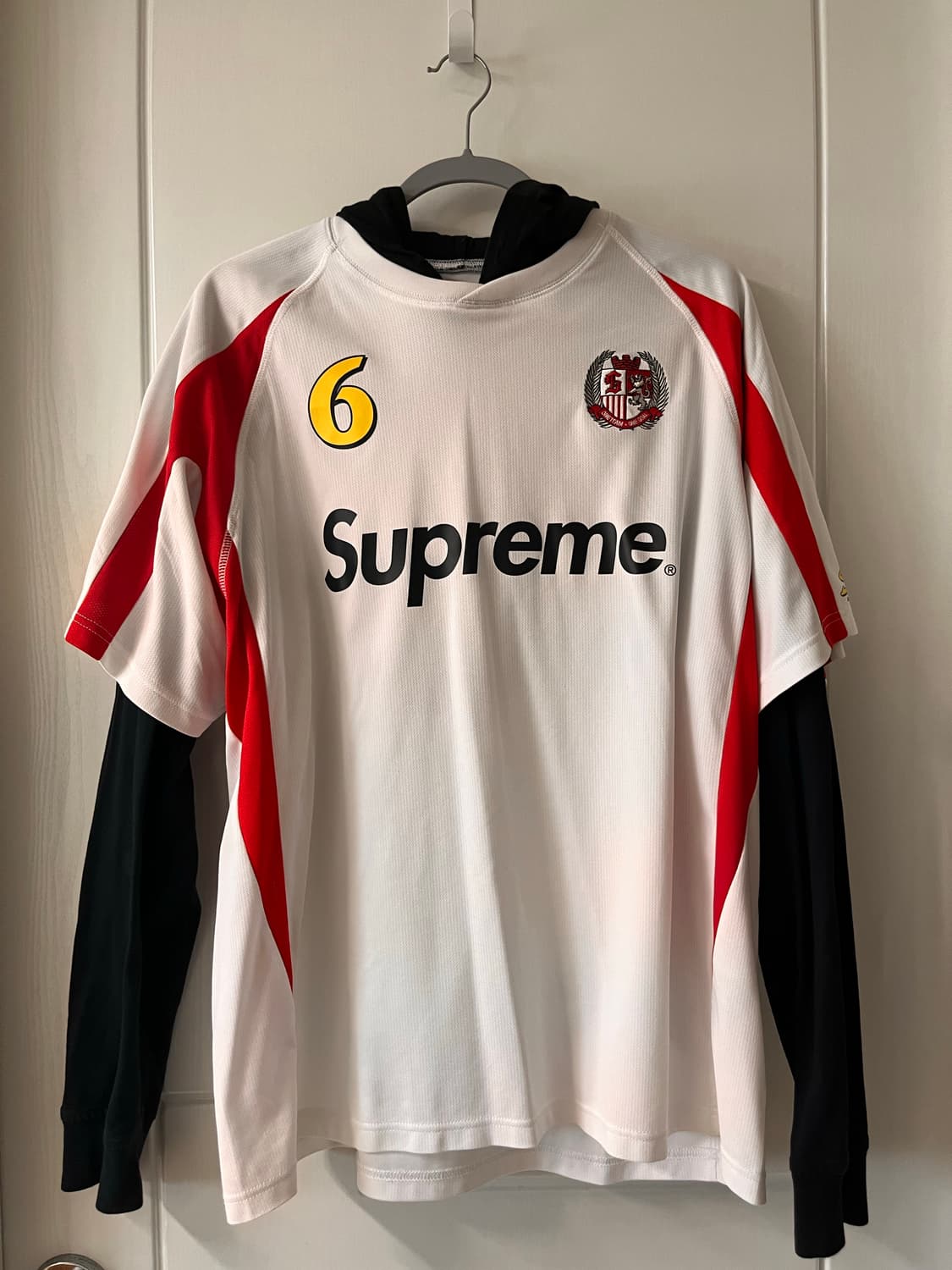 슈프림 후드 사커 저지 L 사이즈 상품이미지1