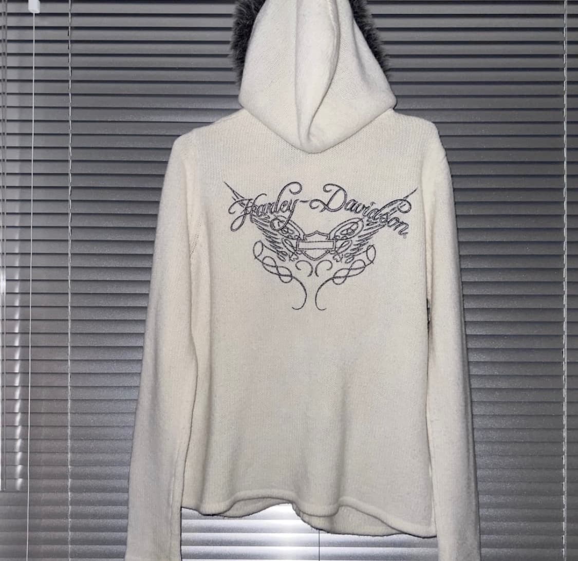 할리데이비슨 퍼 니트 집업 상품이미지2