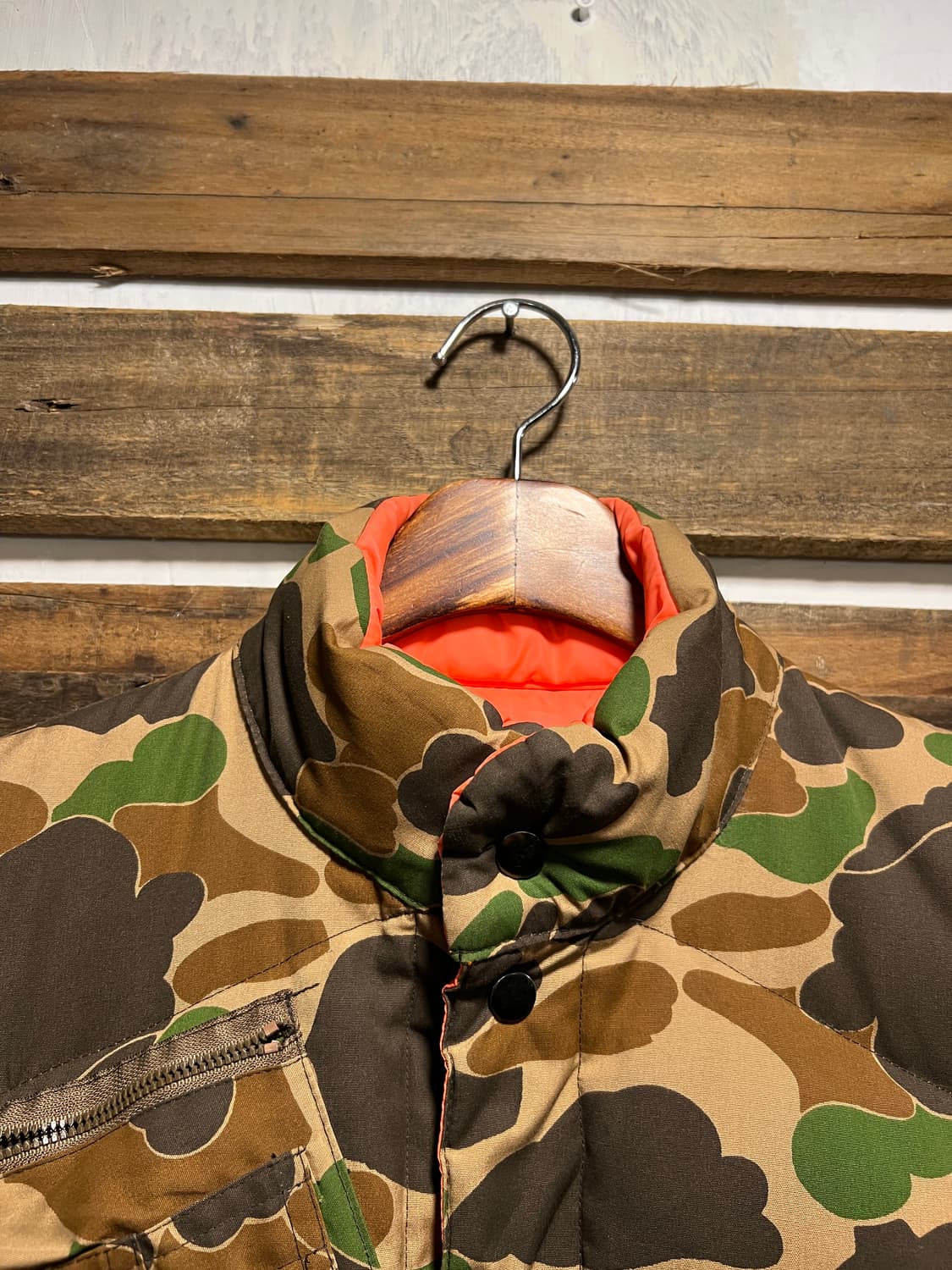 [M]90's USA 빈티지 덕카모 리버시블 구스다운 헌팅 베스트 상품이미지3