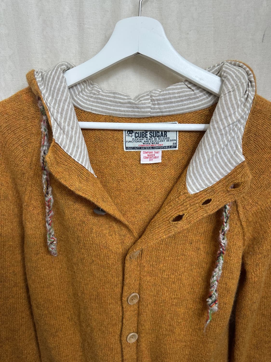 cube sugar 니트 후드집업 상품이미지5