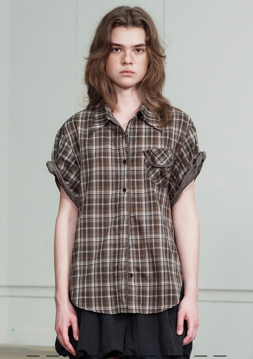 Openyy Wire-Cuff Check Shirt 상품이미지3